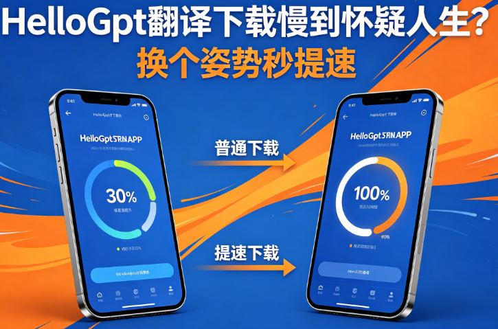 HelloGpt翻译下载慢到怀疑人生？换个姿势秒提速