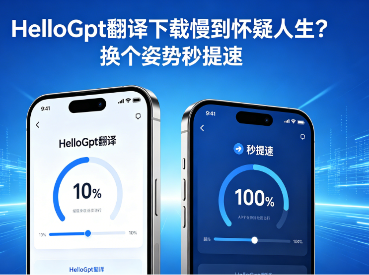 HelloGpt翻译下载慢到怀疑人生？换个姿势秒提速